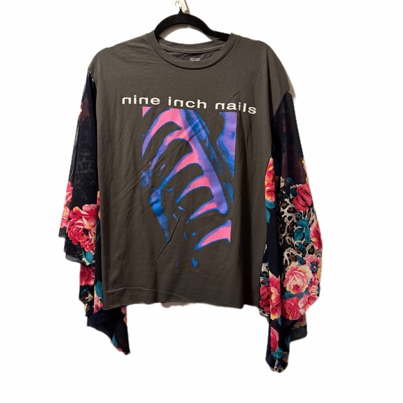 Nine inch nails poncho up cycle handmade leopard mash sides